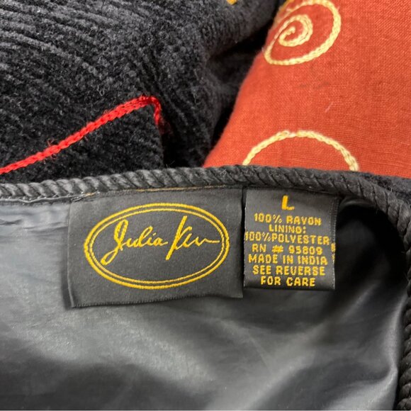 Julia Kin Womens Black Patchwork Jacket Size L - Picture 4 of 5